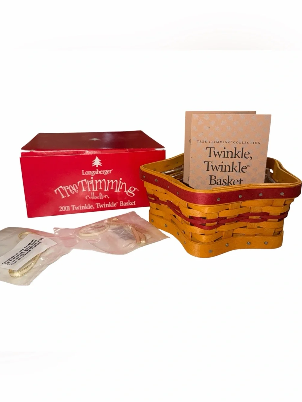 VINTAGE Longaberger Tree Trimming Twinkle, Twinkle Basket 2001